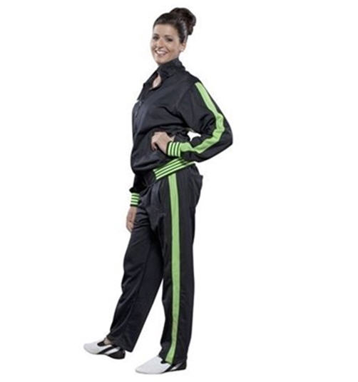 green and black tracksuit