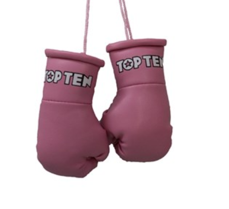 mini pink boxing gloves