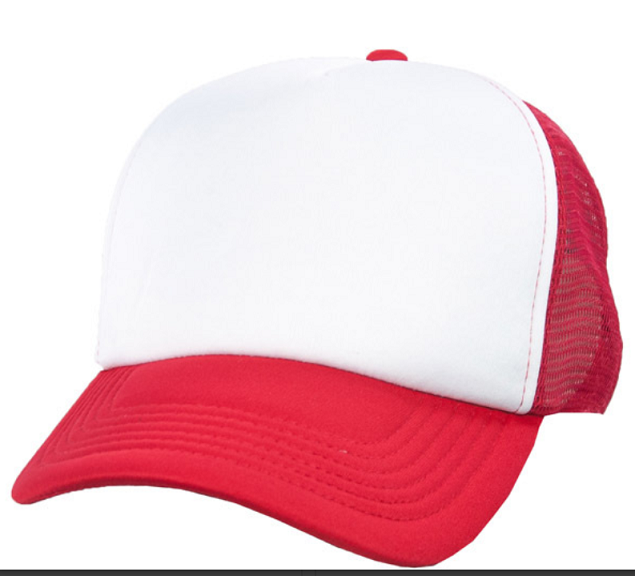 red white cap