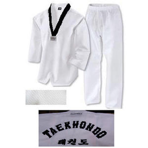 DRÄKTER - Taekwondo WTF - Playwell - Korean Ultimate WTF Dobok Svartkrage, Ryggbrodyr