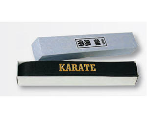 BÄLTEN - Broderade bälten - Hayashi Svart broderat bälte Karate Satin/Polyester, 5 cm