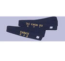 Hayashi Black embroidered belt TKD Cotton, 4 cm