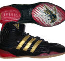 Adidas Tyrint 08 Wrestlingshoe, Black/Gold/Red, 47 1/3