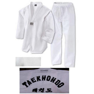 DRÄKTER - Taekwondo WTF - Playwell - Korean Ultimate WTF Dobok Vitkrage, Ryggbrodyr