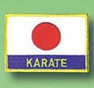 Broderat Märke Japan flagga Karate