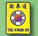 Broderat Märke Taekwondo Flagga