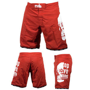MMA - TOPTEN - Topten MMA Board Shorts Skull , Red