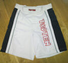 Topten MMA Board Shorts, Vit/Svart Large