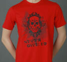 Topten T-Shirt  "Never give up"  Röd