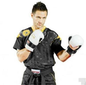SHIRTS - Kickboxing Lycra/Mesh - Topten Star Collection T-shirt, Black Large