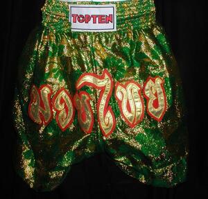 OUTLET - Topten Thaiboxingsshorts, X-Large Green
