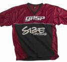 GASP Size Matters football Tee, Black/Chili