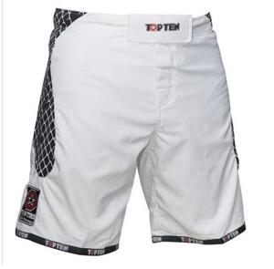 MMA - TOPTEN - Topten MMA Board Shorts Cage, White/Black