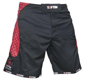 MMA -  TOPTEN - Topten MMA Board Shorts Cage, Svart/Röd