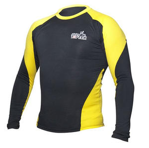 MMA -  TOPTEN - Topten Rashguard Långärm Svart/Gul